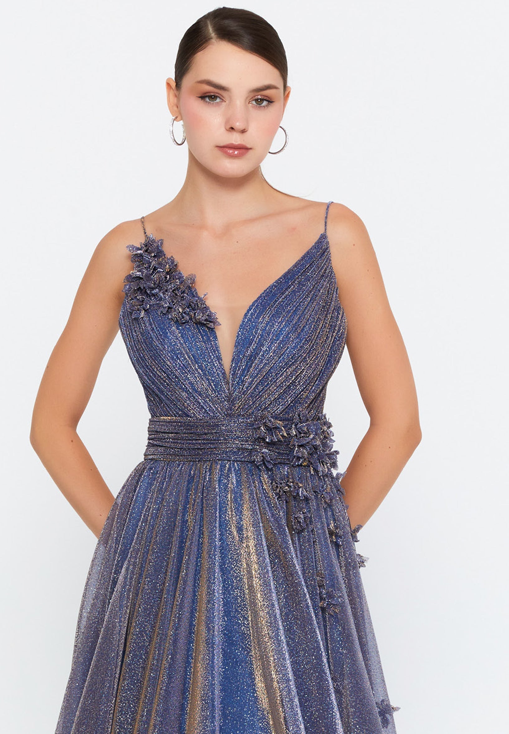 Sleeveless Maxi Tulle Column Regular Wedding Guest Dress prl047